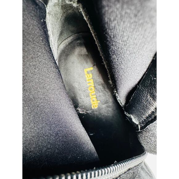 Larroudé Dolly retro Y2K Stretch Boot In Black Velvet Sz 10 - Picture 7 of 14